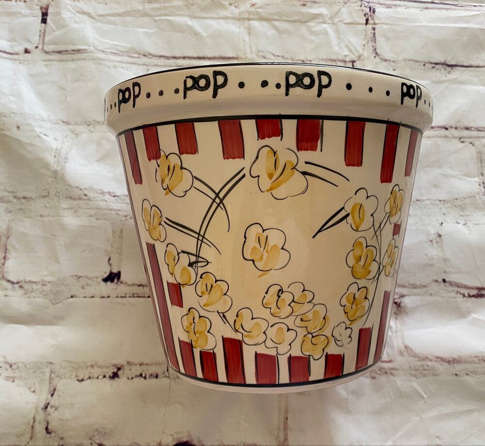 Tabletops Unlimited Kitchen Prep 101 Popcorn Bowl Ceramic Serving Bowl 9”